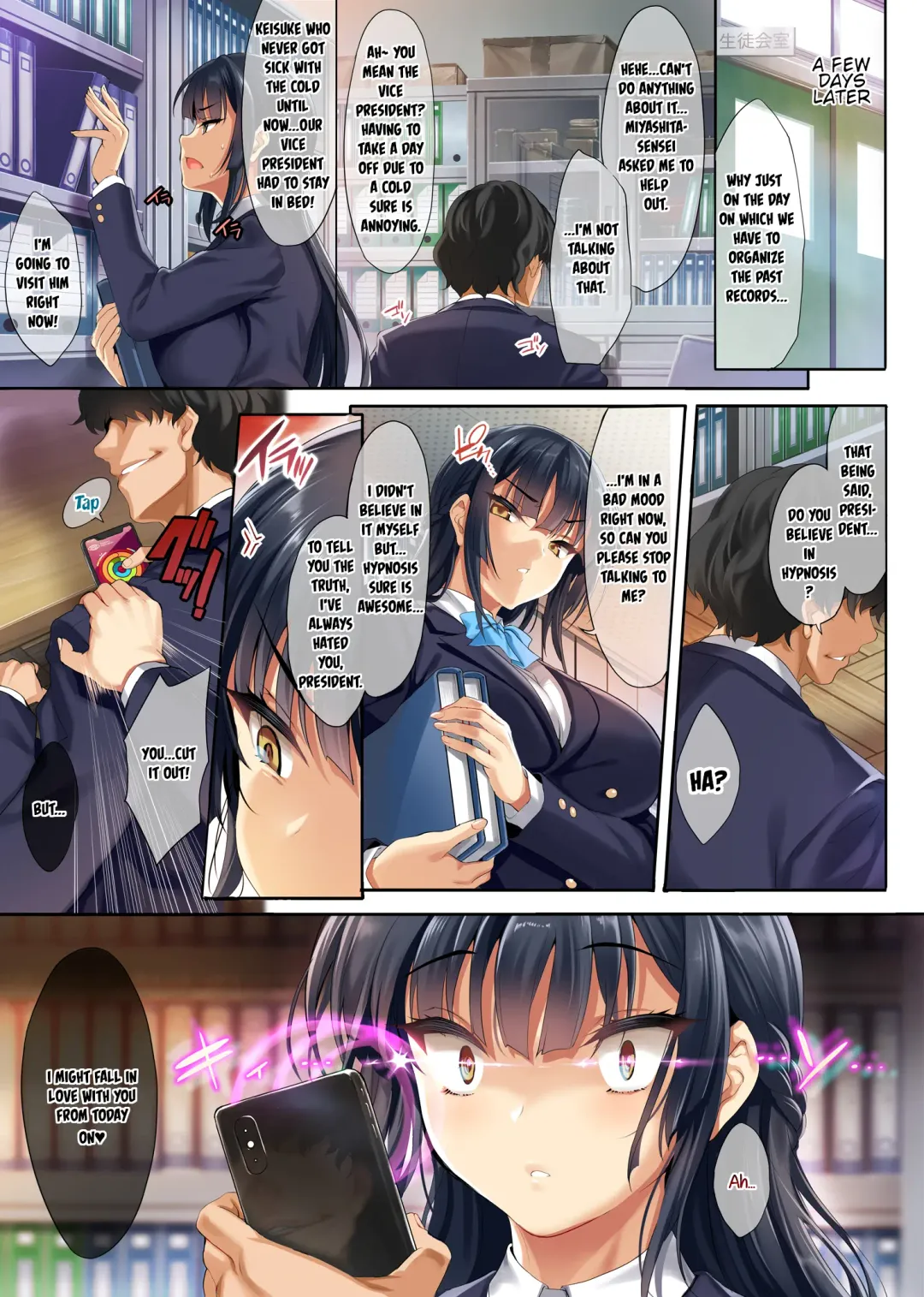 [Cle Masahiro] Takabisha na Seitokaichou o Appli de Juujun Choukyou | Teaching Obedience to the High and Mighty Student Council President with an App Fhentai - Page 7