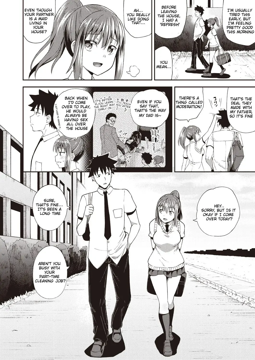 [Poncocchan] Osananajimi wa Ore no Senzoku Okuchi Maid | My Childhood Friend is my Personal Mouth Maid Chapter 1 Fhentai - Page 2