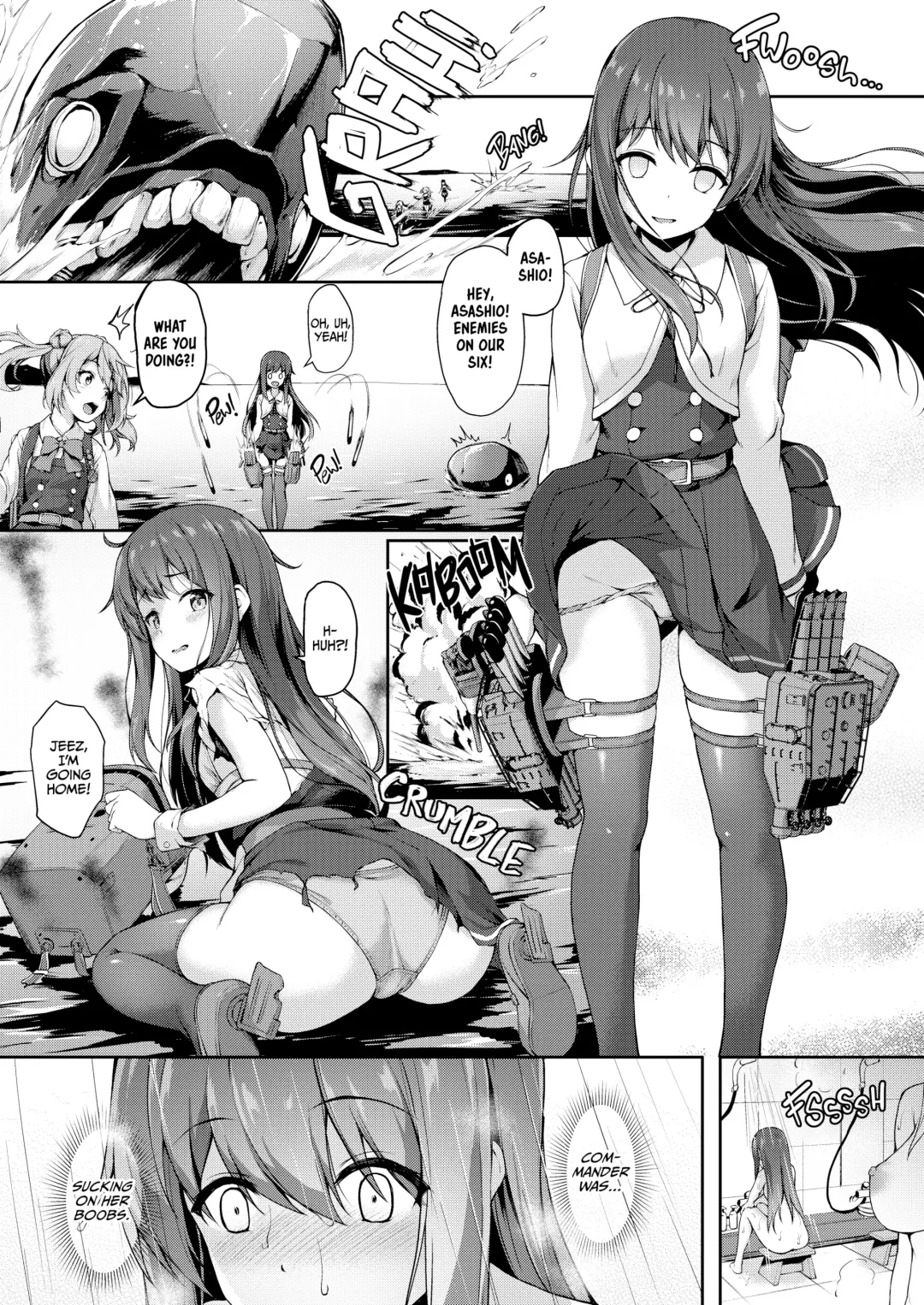 [Awayume] Asashio-chan Yoru no Sakusen Kaigi!! | Asashio's Night Strategy Meeting (decensored) Fhentai - Page 4