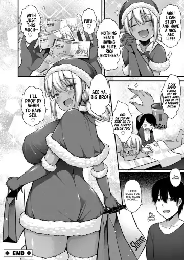 [Kotoba Ai] Inaka kara Oshikakete Kita Santa Cos Shita Kuro Gal JK na Imouto to Papakatsu Shite Shimatta Hanashi Fhentai - Page 24