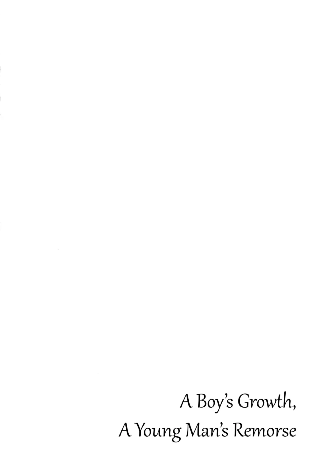 [Yoshiragi] Shounen no seichou, seinen no koukai | A Boy's Growth, A Young Man's Remorse Fhentai - Page 3