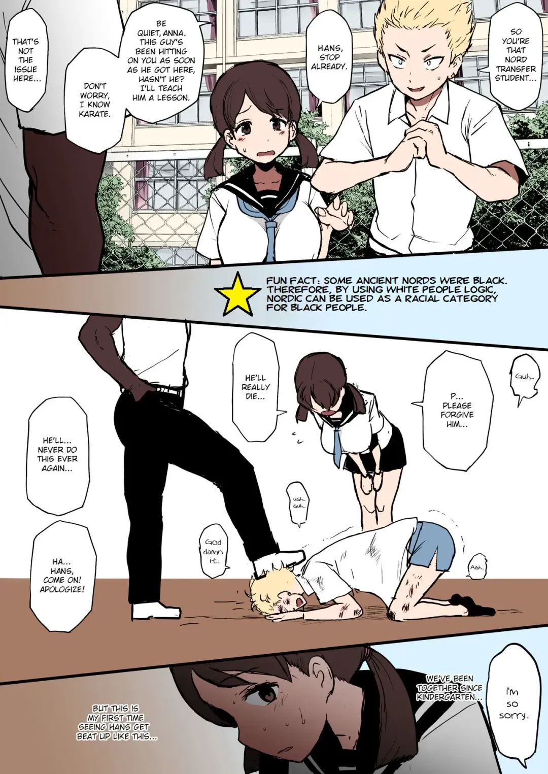 [Terasu Mc] Kokujin no Tenkousei NTR ru - Complete (decensored) Fhentai - Page 1