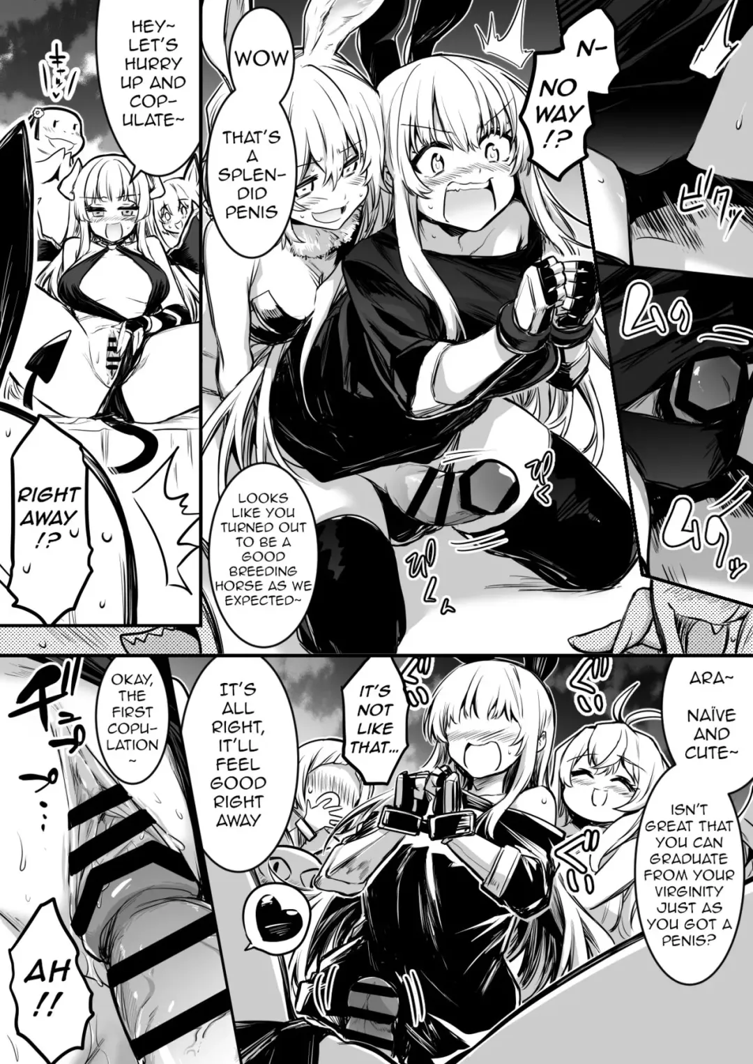 [Lefthand] The Bewildered Adventurer-chan is Caught and Reverse-Raped as the Penis She Grew Gets Aroused by the Female Demons Fhentai - Page 3