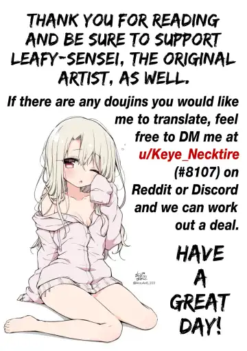 [Leafy] Illya to Kuro to Kimehame Reiju | Illya, Chloe, and the Sex Command Seal Fhentai - Page 18