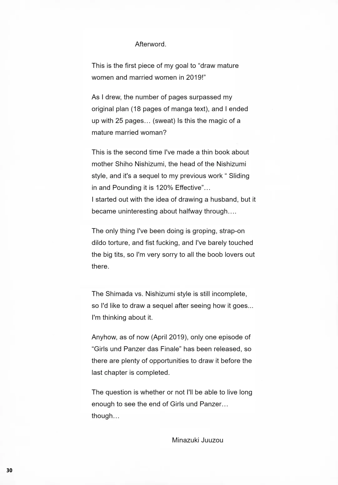 [Minazuki Juuzou - Usso] Shimada-ryuu VS Nishizumi-ryuu Bijukujo Lesbian Kyokugen Kougyaku Gurui | Shimada Style VS Nishizumi Style MILF Lesbian Extreme Anal Fetish Fhentai - Page 29