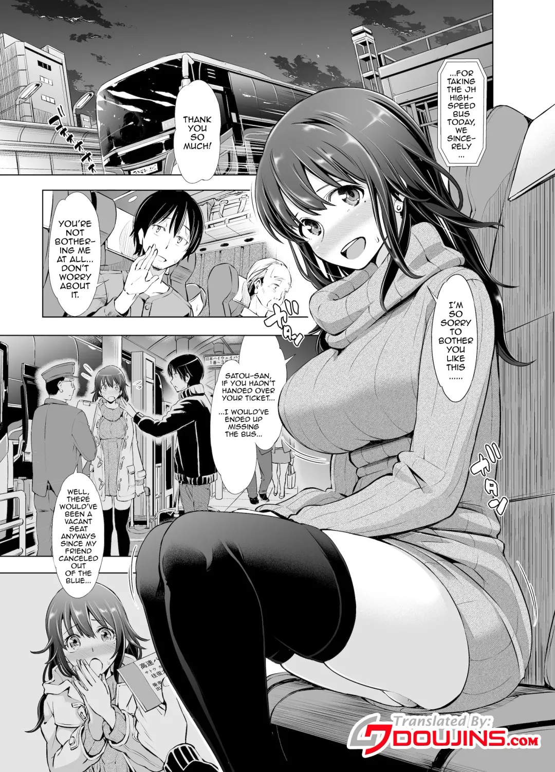 [Kazuwo Daisuke] Yakou Bus de Tonariawaseta Kyonyuu JD ni Itazura shitetara Saigo made Ikechatta Ken. | The Case Of Groping a Big Breasted College Girl On a Night Train Until She Came Fhentai - Page 2