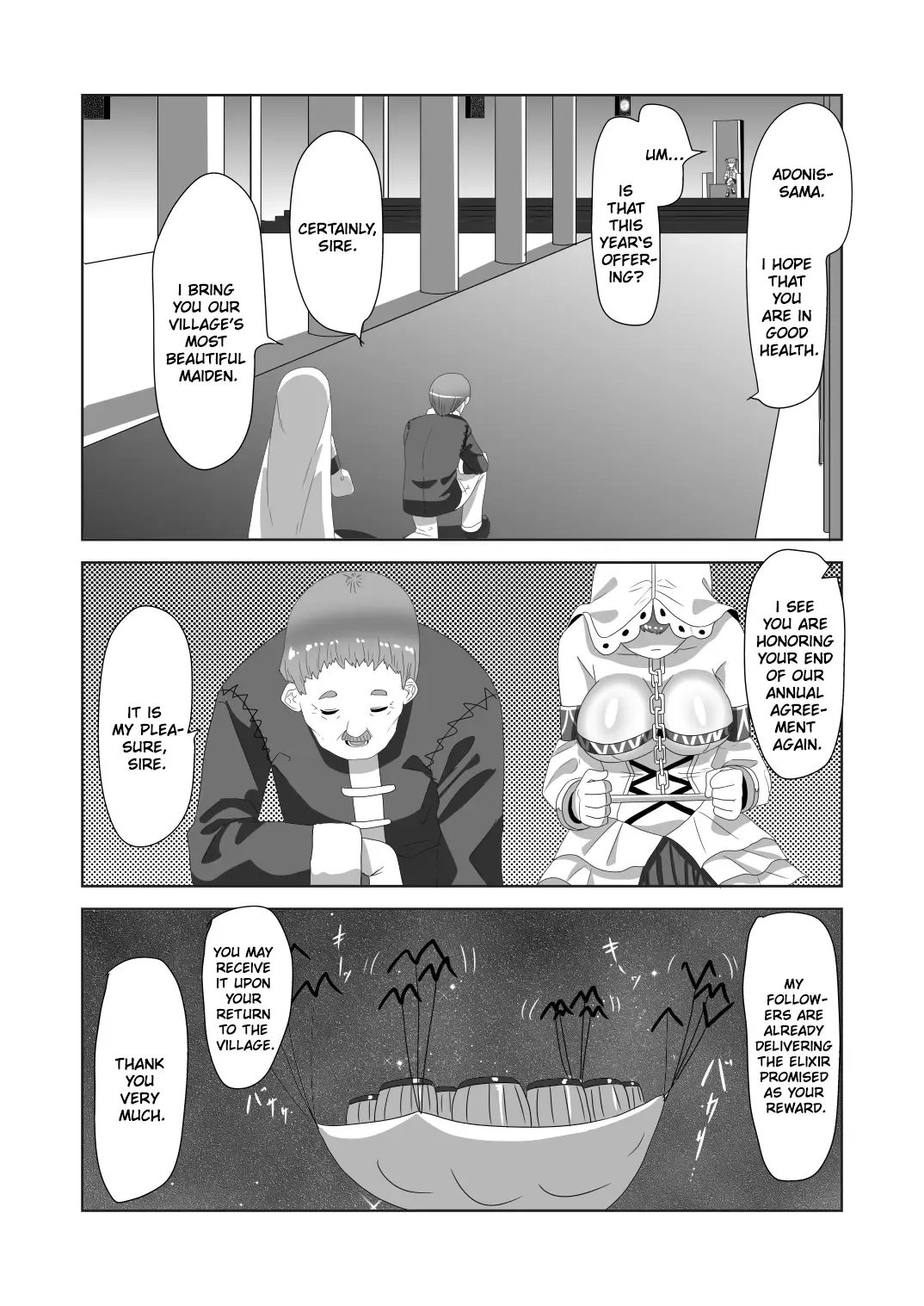 [Apacchi] Shota Kyuuketsuki to Ikenie no Futanari Ookamihime | Vampire Shota and Sacrificial Futanari She-Werewolf Fhentai - Page 5