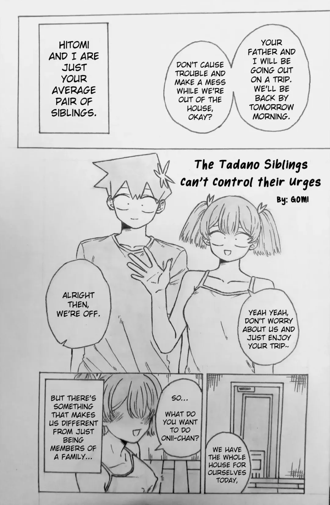 [Gomi] The Tadano Siblings Can't Control Their Urges Fhentai - Page 1