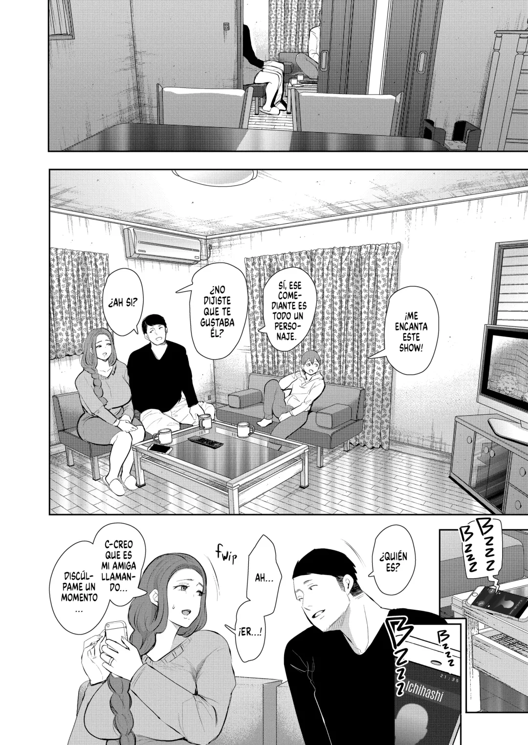 [Shomu] Mukashi no Uwaki Aite no Ko ga Jitsu wa Watashi no Musuko no Doukyuusei de - El Hijo de mi Ex-Amante es el Amigo de mi Hijo Fhentai - Page 35