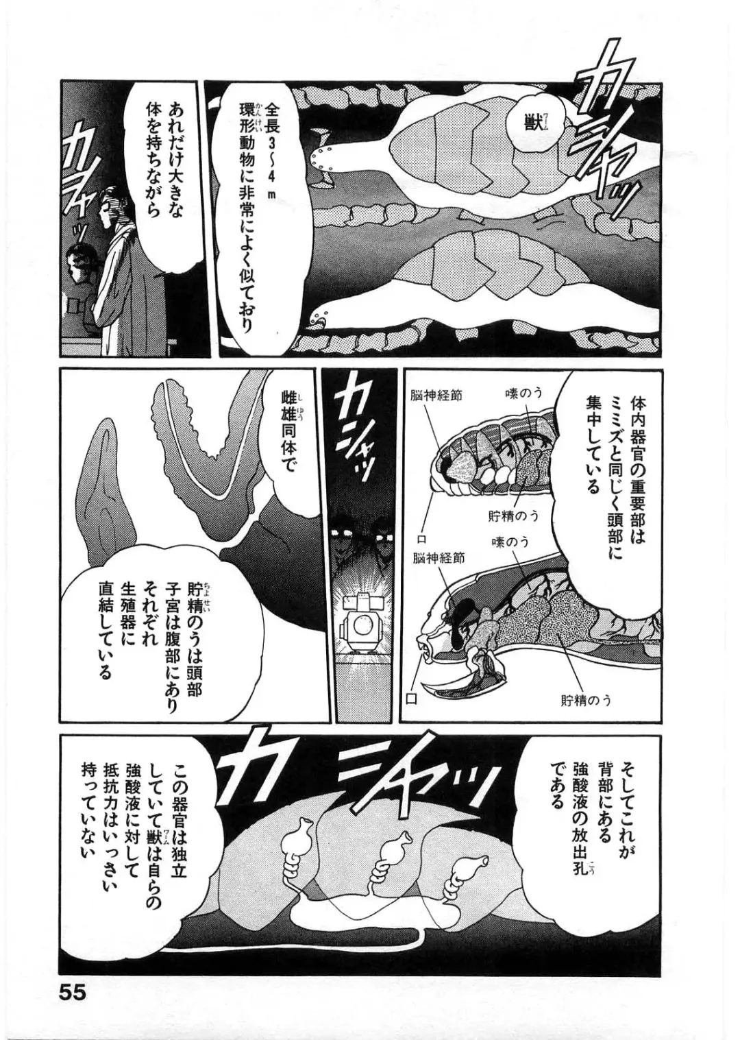 [Minazuki Ayu - Mishouzaki Yuu - Zerono Kouji] Juu no Rettou (Isle of Beasts) Vol.1 Fhentai - Page 54