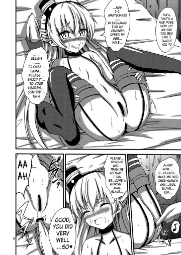 [Aikawa Ryou] Kuubo Wo-Kyuu-chan no Amatsukaze Yuri Dorei Choukyou -Shiri Dorei Keiyaku Hen- | Standard Carrier Wo-Class's Amatsukaze Yuri Slave Training ~Ass Slave Agreement~ Fhentai - Page 9