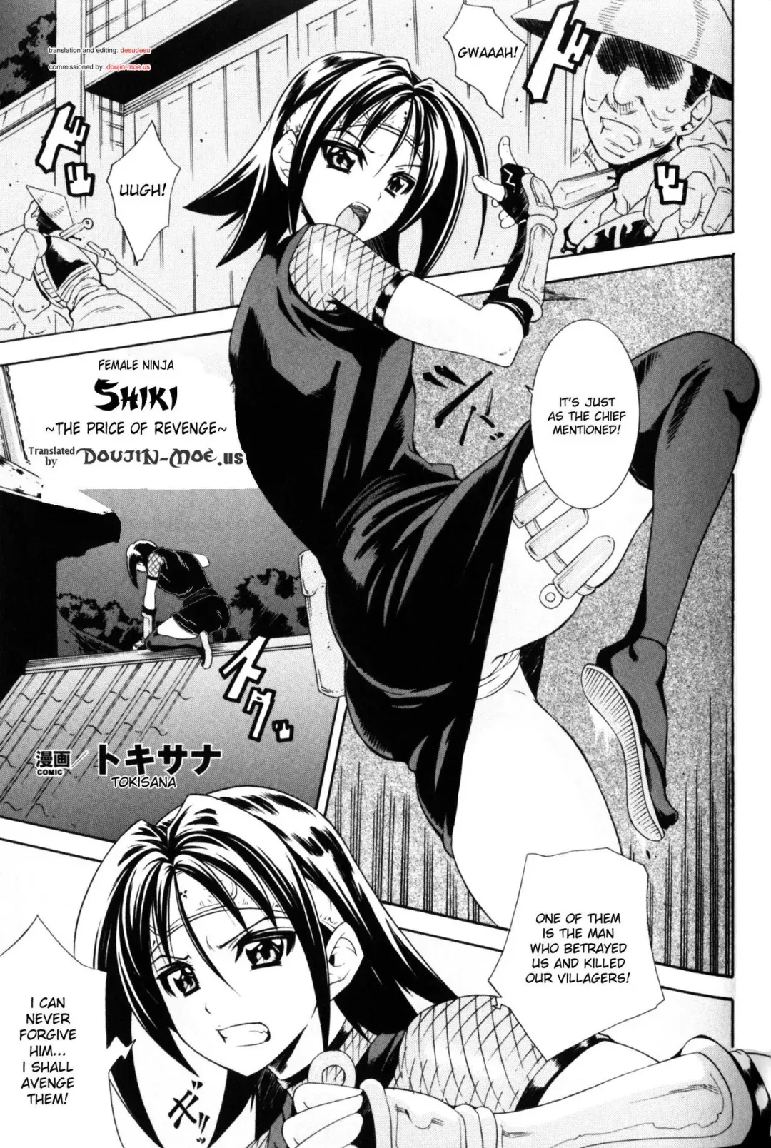 [Tokisana] Onna Ninja Shiki ~Fukushuu no Daishou~ | Female Ninja Shiki Fhentai - Page 1