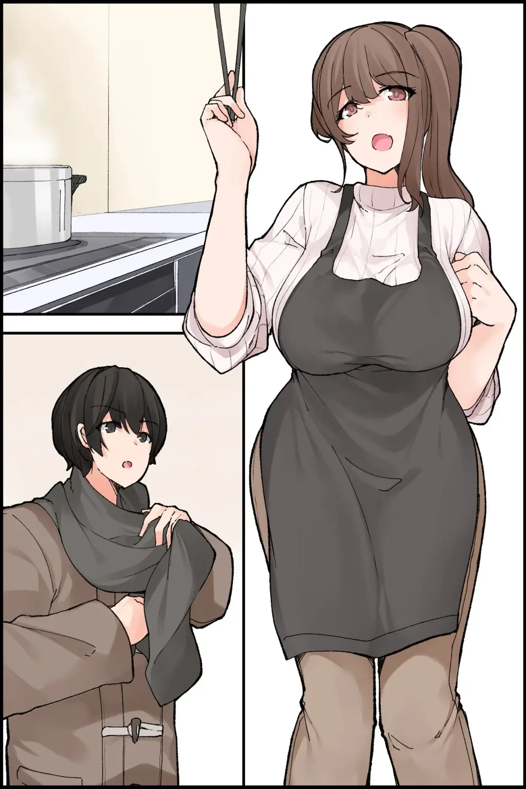 Mechakucha Eroi Karada no Sewazuki Osananajimi to, Cool-kei Kyonyuu Bijin Douryou to Oren-chi de 3P Harem!? Fhentai - Page 70