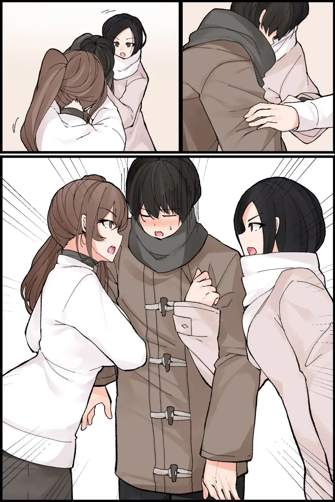 Mechakucha Eroi Karada no Sewazuki Osananajimi to, Cool-kei Kyonyuu Bijin Douryou to Oren-chi de 3P Harem!? Fhentai - Page 87