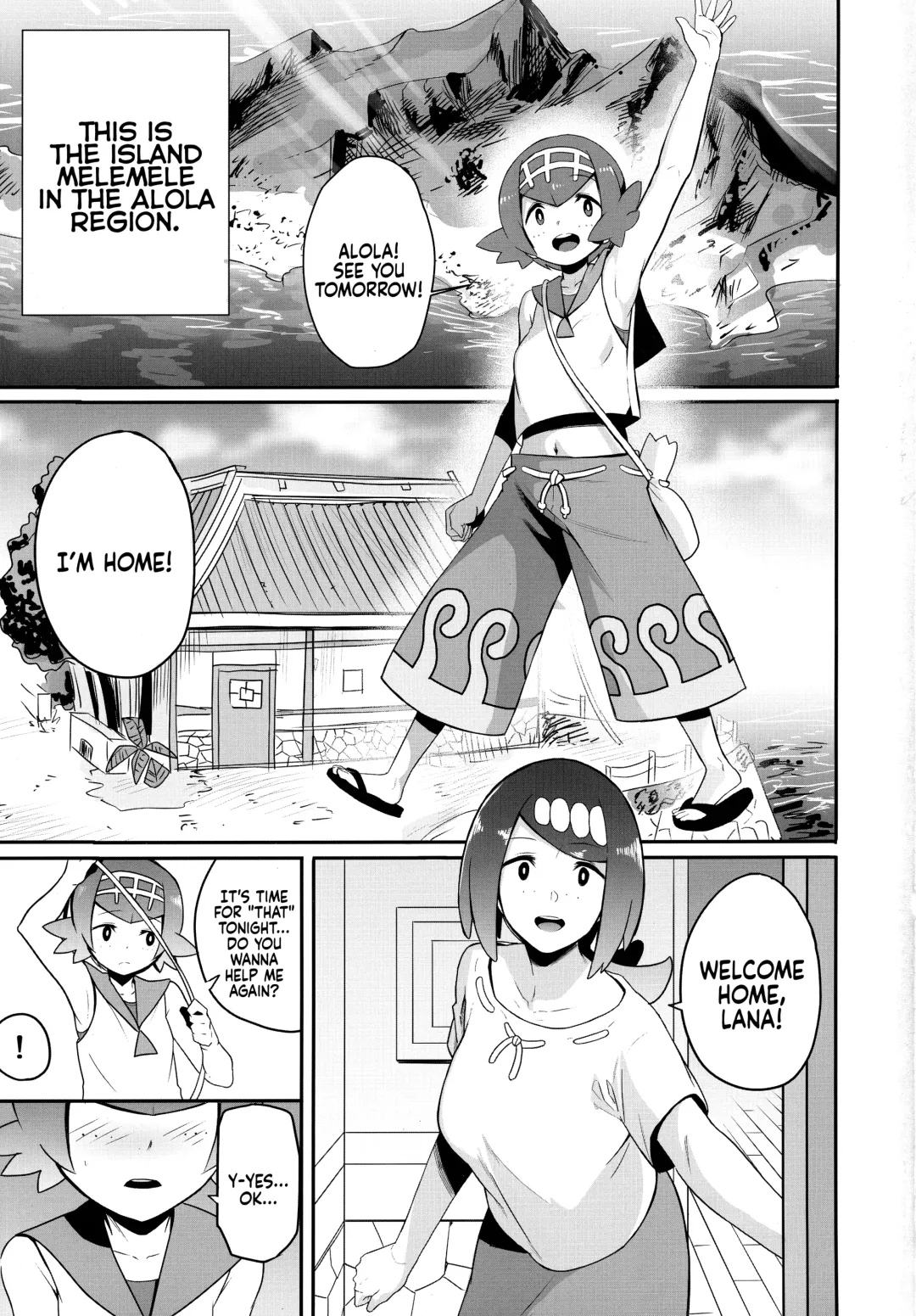 [Kurosu Gatari] Alola no Yoru no Sugata 1 | The Night View of Alola 1 Fhentai - Page 2