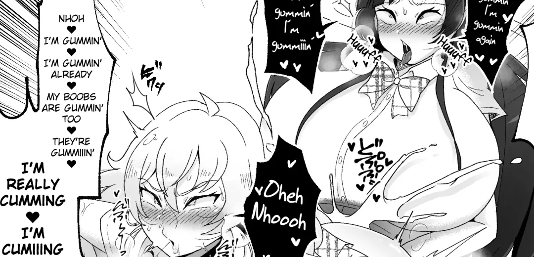 [Yukichi] Bakunyuu Shemale Gal JK to Kyokon Futanari Kurokami JK Fhentai - Page 1