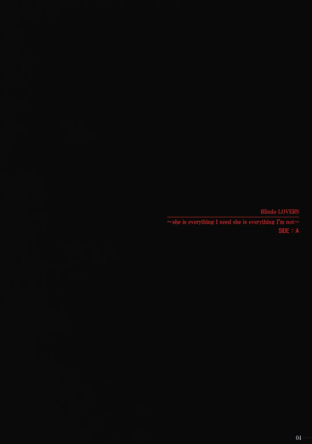 [Taki Minashika] LOVERS ~Koi ni Ochitara... ~Blindo LOVERS ~she is everything I need she is everything I'm not~ SIDE:A Fhentai - Page 3