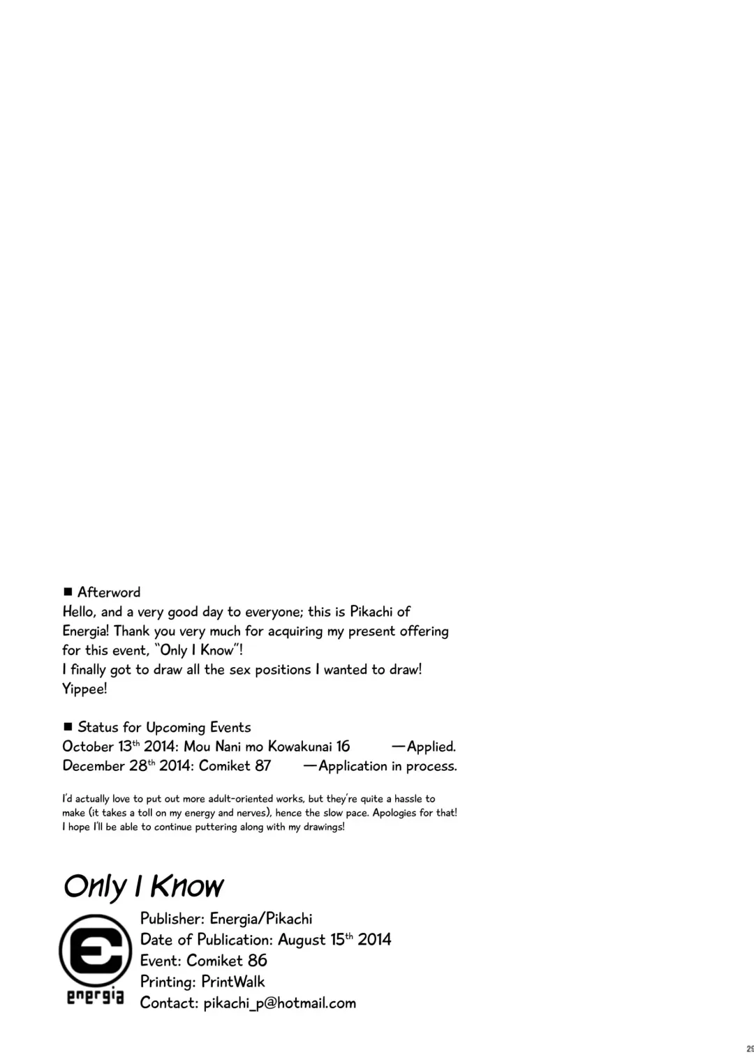 [Pikachi] Atashi shika Shiranai | Only I Know Fhentai - Page 29