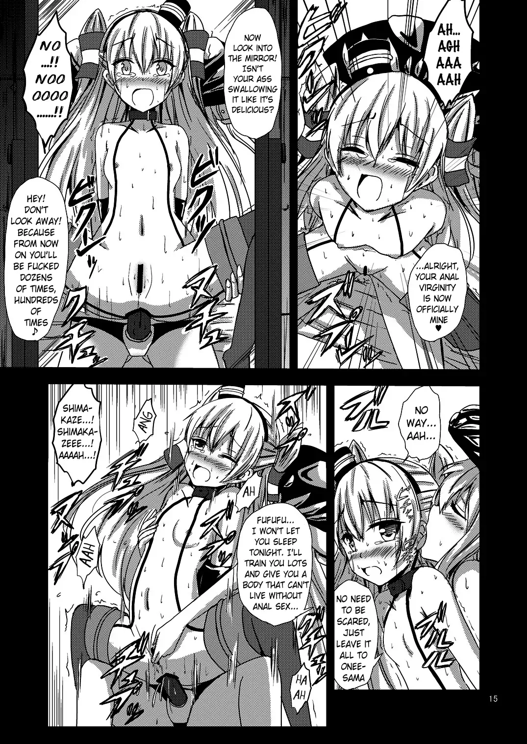 [Aikawa Ryou] Kuubo Wo-Kyuu-chan no Amatsukaze Yuri Dorei Choukyou ~Shuuchi 3P Choukyou Hen~ | Standard Carrier Wo-Class's Amatsukaze Yuri Slave Training ~Threesome Training~ Fhentai - Page 16