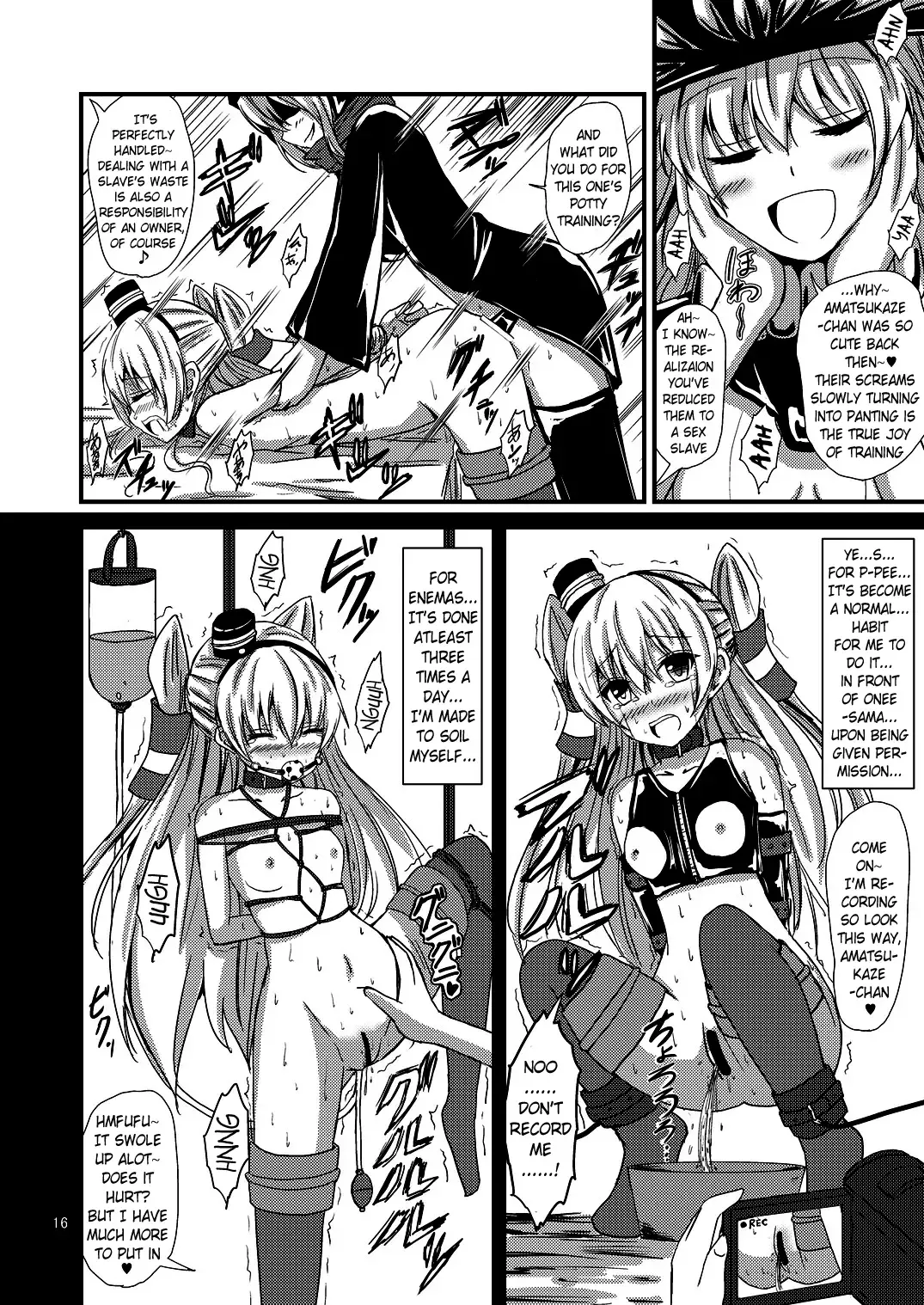 [Aikawa Ryou] Kuubo Wo-Kyuu-chan no Amatsukaze Yuri Dorei Choukyou ~Shuuchi 3P Choukyou Hen~ | Standard Carrier Wo-Class's Amatsukaze Yuri Slave Training ~Threesome Training~ Fhentai - Page 17