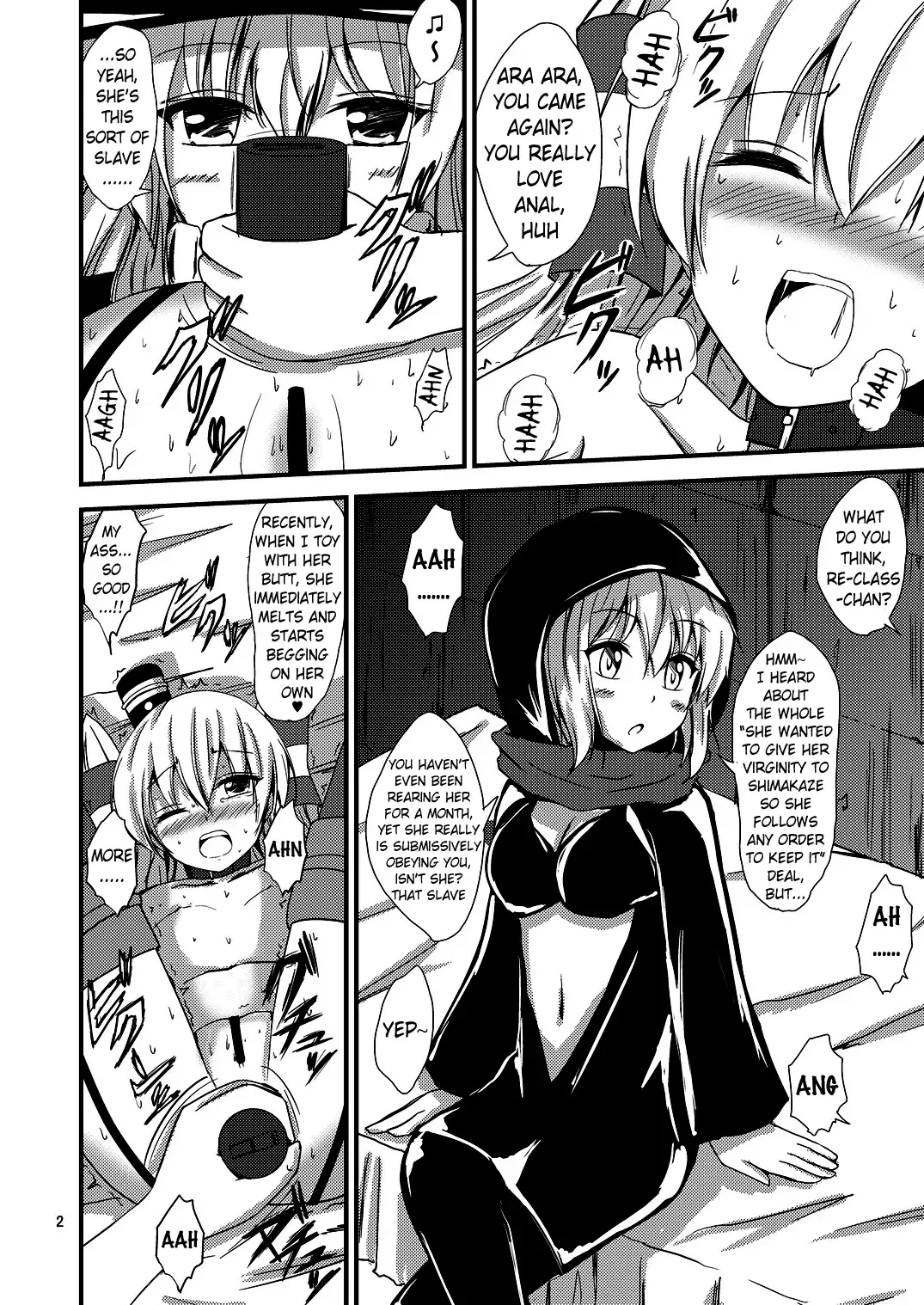[Aikawa Ryou] Kuubo Wo-Kyuu-chan no Amatsukaze Yuri Dorei Choukyou ~Shuuchi 3P Choukyou Hen~ | Standard Carrier Wo-Class's Amatsukaze Yuri Slave Training ~Threesome Training~ Fhentai - Page 3