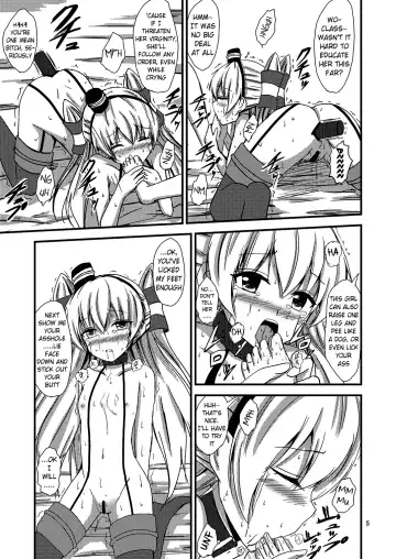 [Aikawa Ryou] Kuubo Wo-Kyuu-chan no Amatsukaze Yuri Dorei Choukyou ~Shuuchi 3P Choukyou Hen~ | Standard Carrier Wo-Class's Amatsukaze Yuri Slave Training ~Threesome Training~ Fhentai - Page 6