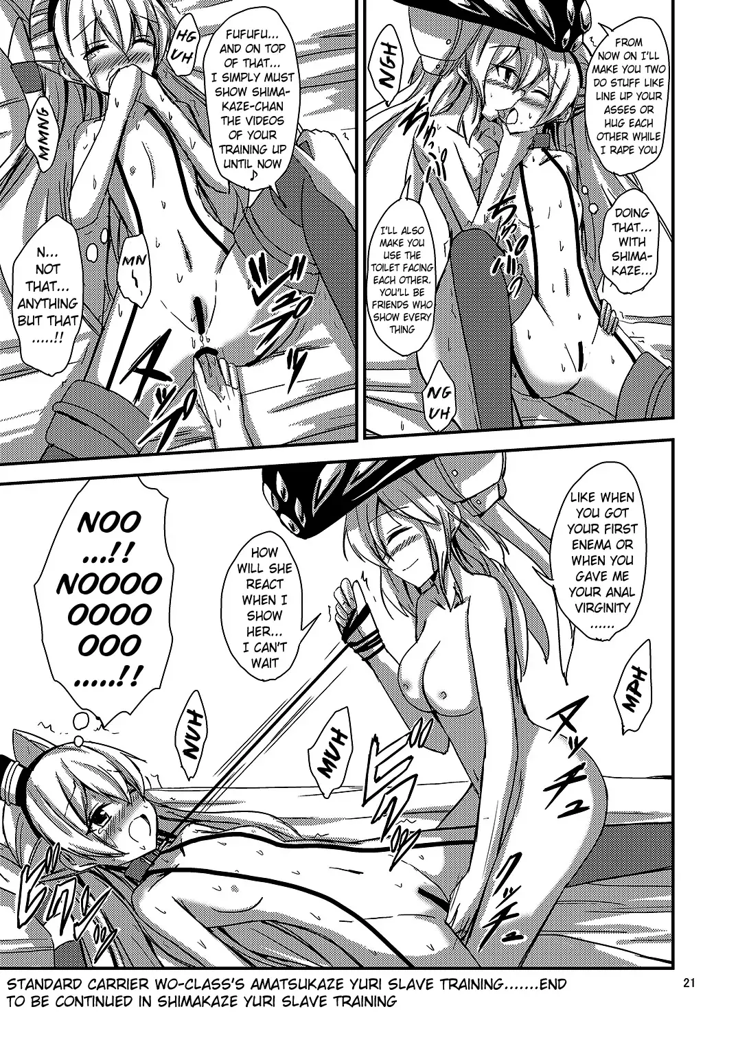[Aikawa Ryou] Kuubo Wo-Kyuu-chan no Amatsukaze Yuri Dorei Choukyou ~Mekakushi Shimakaze Choukyou Hen~ | Standard Carrier Wo-Class's Amatsukaze Yuri Slave Training ~Blindfolded Shimakaze Training~ Fhentai - Page 22