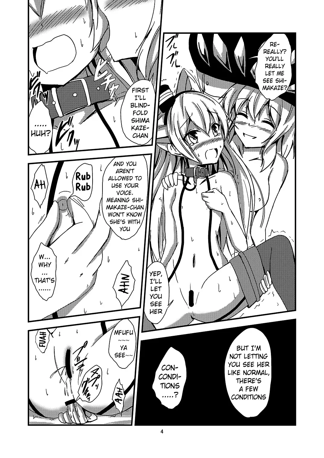 [Aikawa Ryou] Kuubo Wo-Kyuu-chan no Amatsukaze Yuri Dorei Choukyou ~Mekakushi Shimakaze Choukyou Hen~ | Standard Carrier Wo-Class's Amatsukaze Yuri Slave Training ~Blindfolded Shimakaze Training~ Fhentai - Page 5