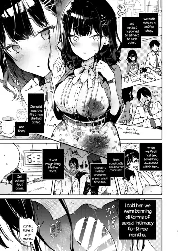 [Mutou Koucha] Seiyoku Tsuyome na Kanojo to Kinyoku Kaikin Renzoku Shasei Ecchi Fhentai - Page 5