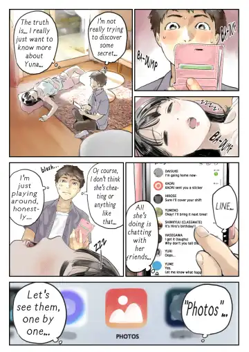 [Chocoro] Kanojo no SmaPho o Nozoita dake nano ni | I Just Snooped through Her Smartphone (decensored) Fhentai - Page 10