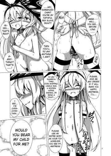 [Aikawa Ryou] Kuubo Wo-Kyuu-chan no Shimakaze Yuri Dorei Choukyou ~Kanketsuhen~ | Standard Carrier Wo-Class Shimakaze's Yuri Slave Training ~Final Chapter~ Fhentai - Page 8