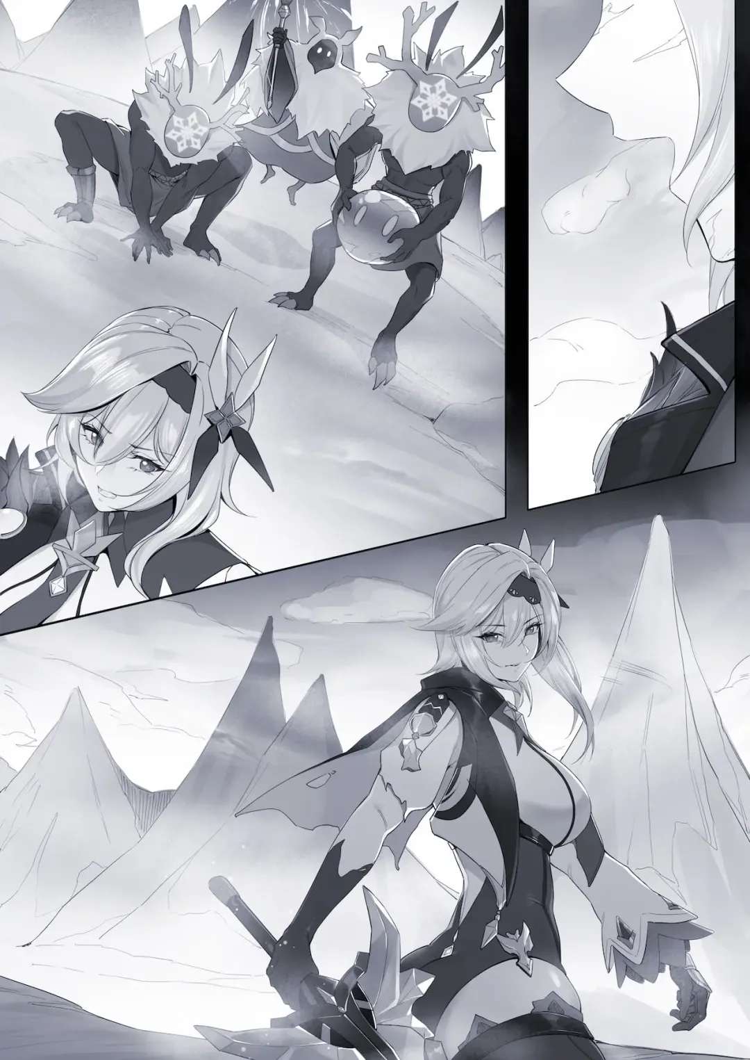 [Maskwolf] 丘丘霜铠王X优菈 Fhentai - Page 8