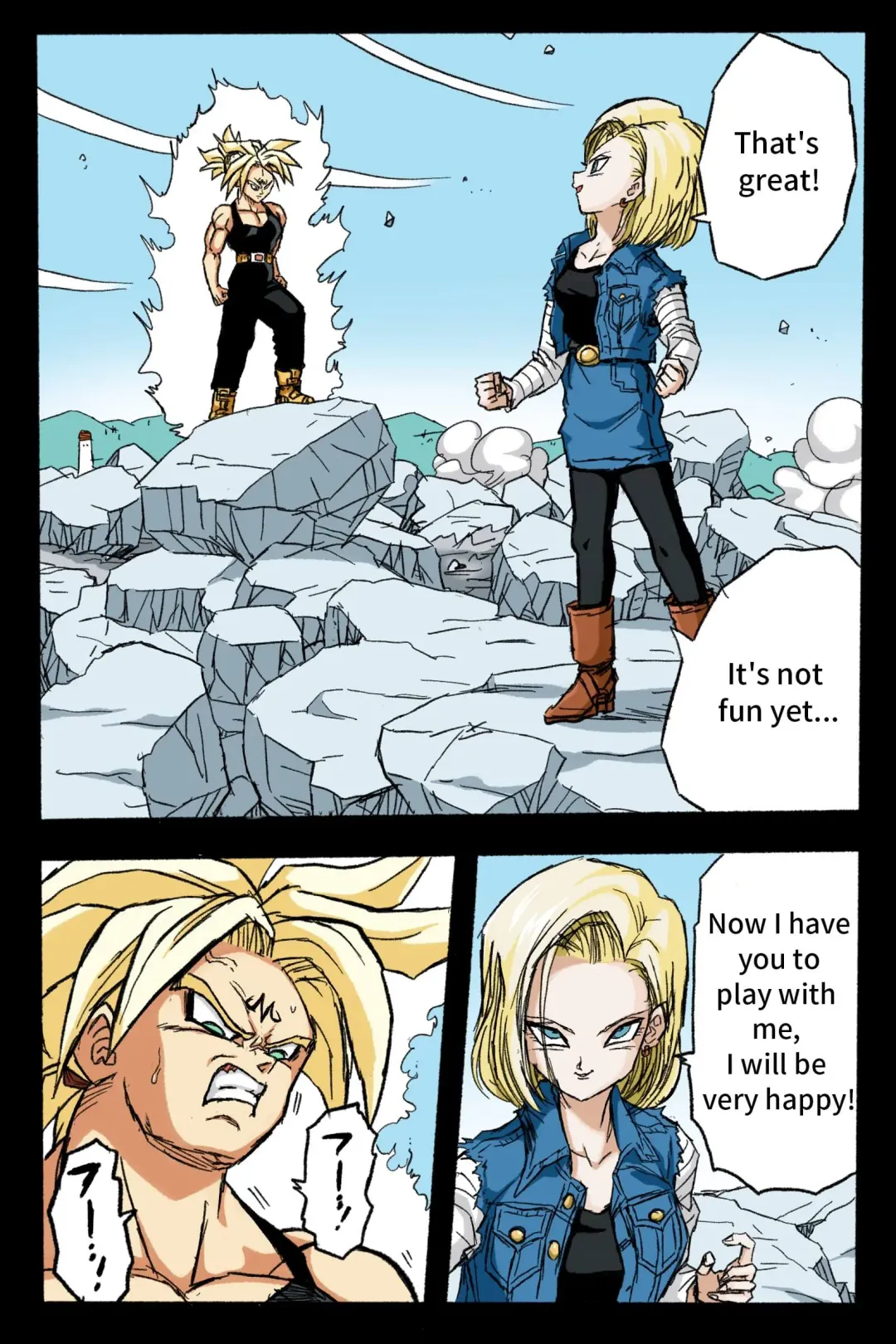Ryona Budokai 3 - Android 18 vs Trunks Fhentai - Page 19
