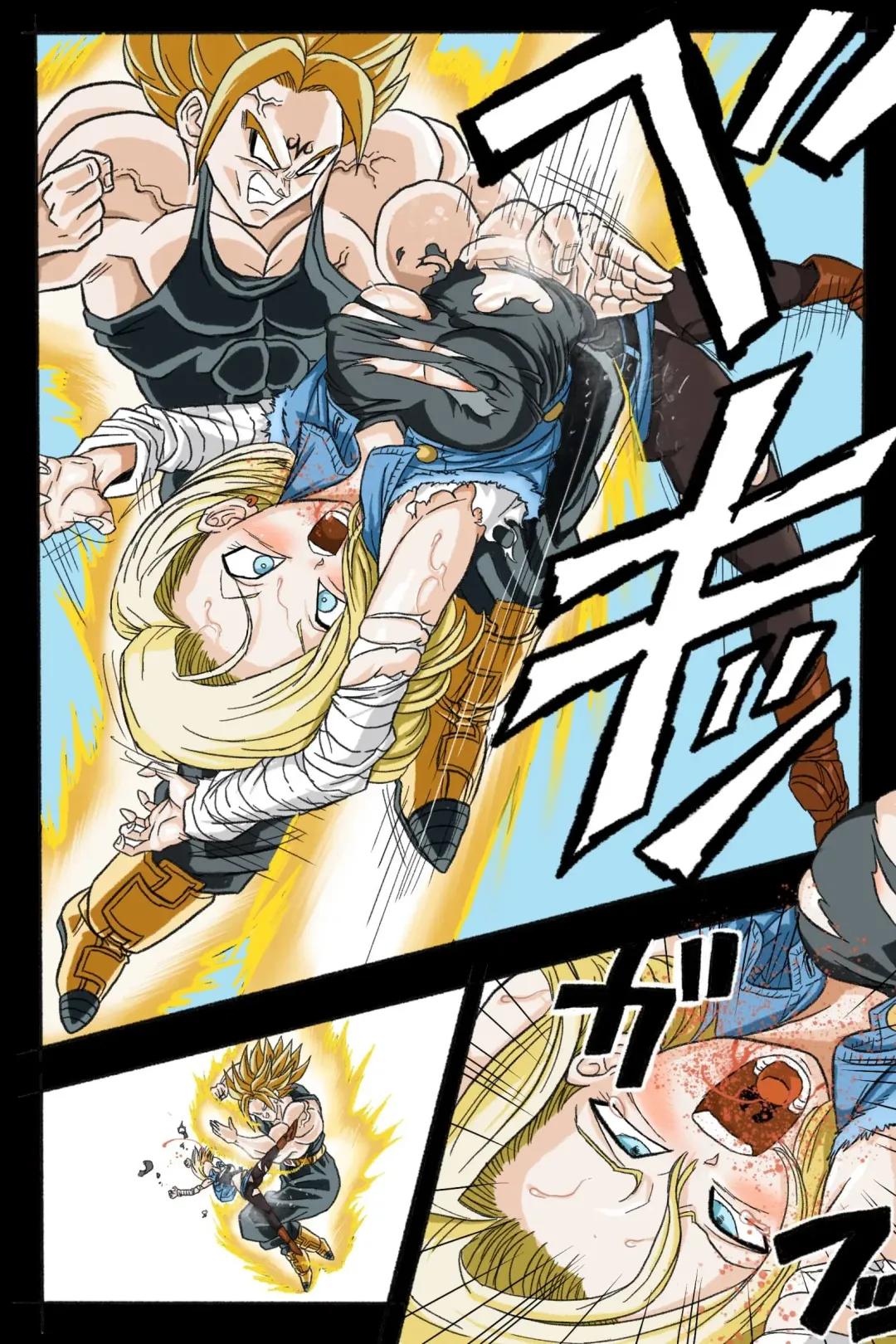 Ryona Budokai 3 - Android 18 vs Trunks Fhentai - Page 34