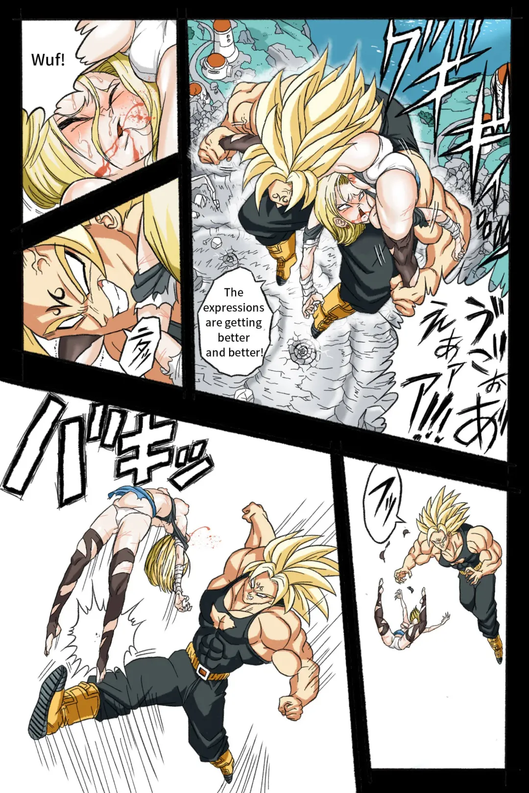 Ryona Budokai 3 - Android 18 vs Trunks Fhentai - Page 45
