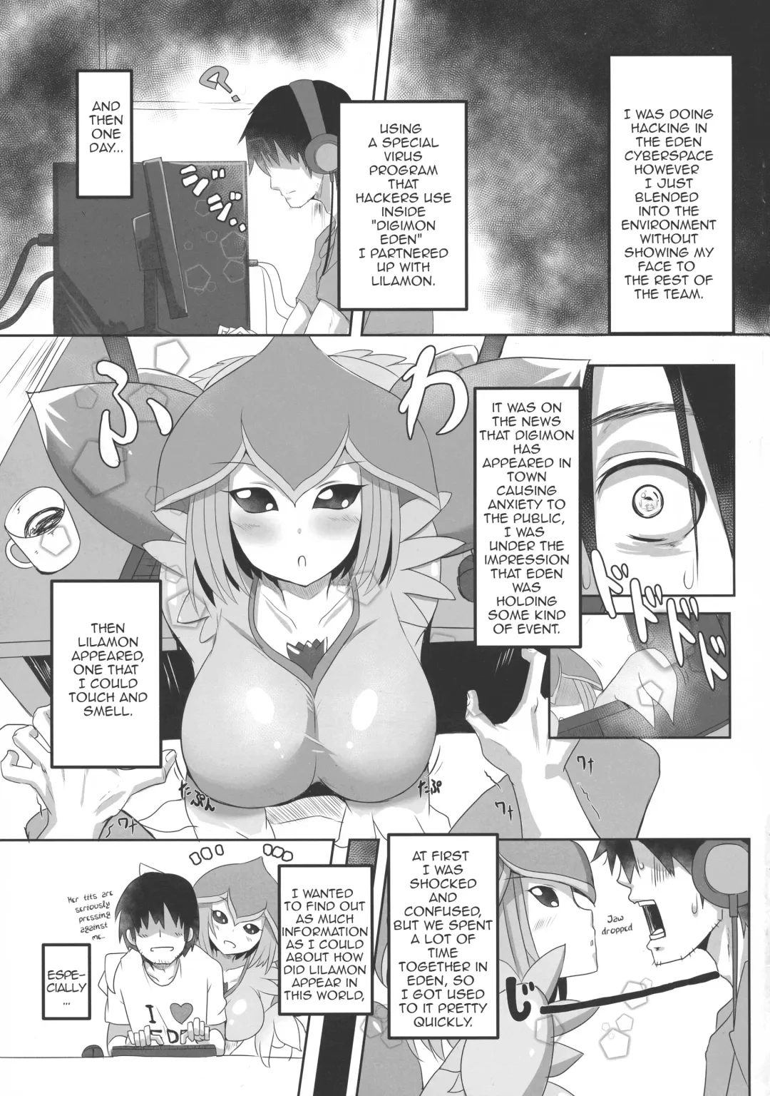[Kirishima Ayu] Lilamon to Icha Love Seiseikatsu | Lovey-Dovey Sex Life with Lilamon Fhentai - Page 3