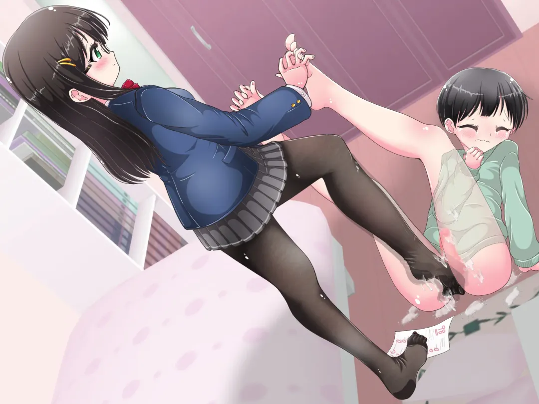 Ashi de sa reru no hazukashīkedo… o nēchan ni fuma retai Fhentai - Page 61