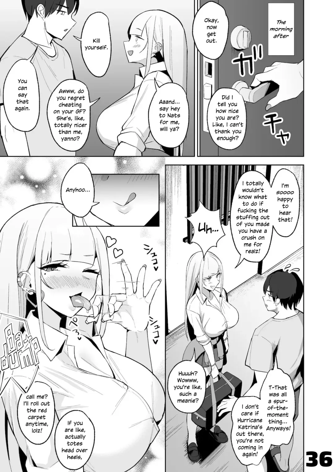 [Nanae] Ecchi na Gal JK to Amayadori Tsuide ni Uwaki Koubi Shichau Yatsu. | Waiting Out the Rain Balls Deep in a Sexy High School Gyaru Fhentai - Page 36