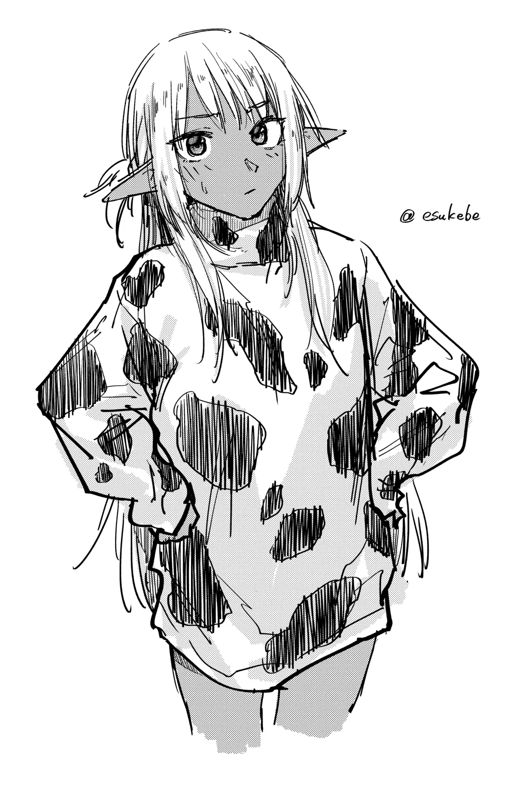 [Esuke] Ecchi na Kasshoku Elf JK to no Kurashikata #2 | 如何与色色的褐色精灵JK一起生活#2 Fhentai - Page 35