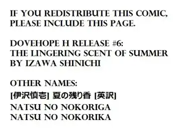 [Izawa Shinichi] Natsu no Nokoriga | The Lingering Scent of Summer Fhentai - Page 17