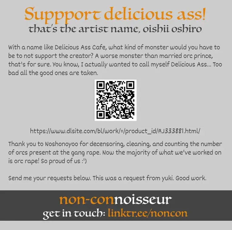 [Oishii Oshiri] Orc Aite ni Inmon Nashi de Mesu Ochi suru Wake Nai daro | Without a Lewd Crest, There's No Way I'd Be Fem-corrupted by an Orc! Fhentai - Page 32