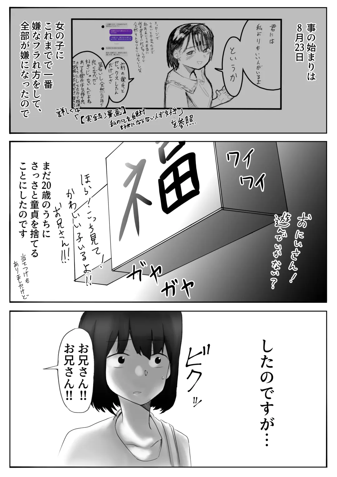 【風俗レポ漫画】飛田新地で童貞を捨てた話 Fhentai - Page 2