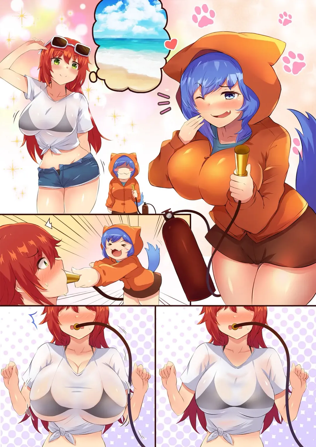 [Teruwo] A manga about being forcibly augmented with an air hose Fhentai - Page 7