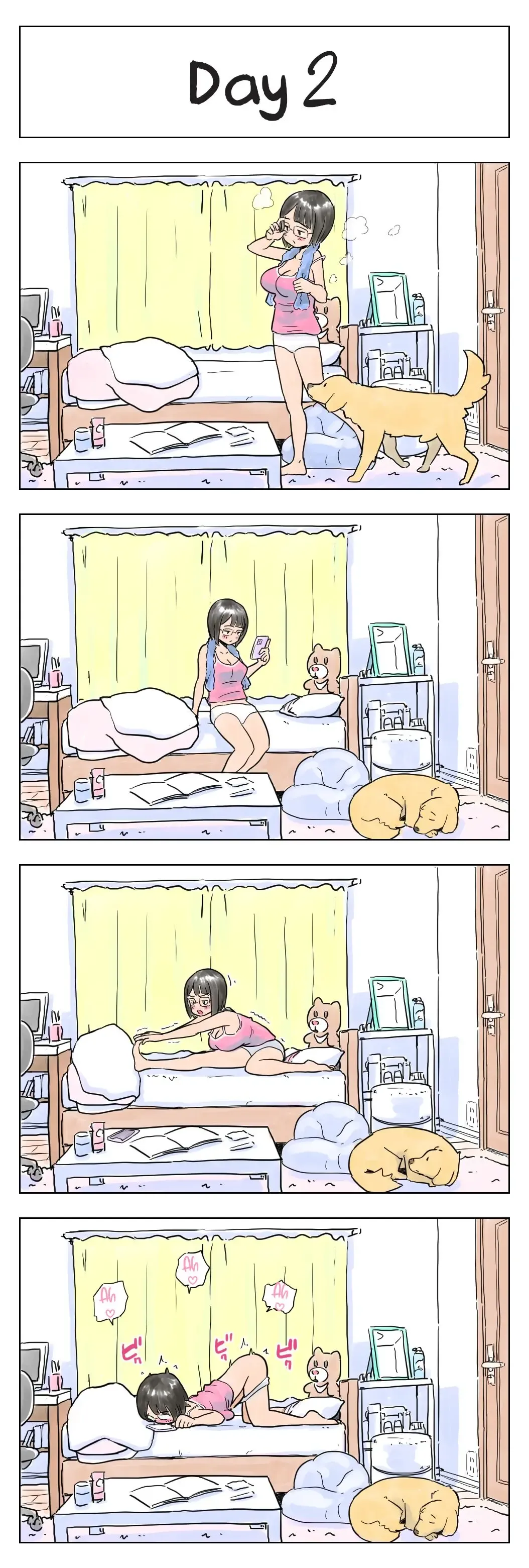 [Lithium] 100-nichigo ni Aiken to Sex suru Jimi Kyonyuu Megane-chan Fhentai - Page 3