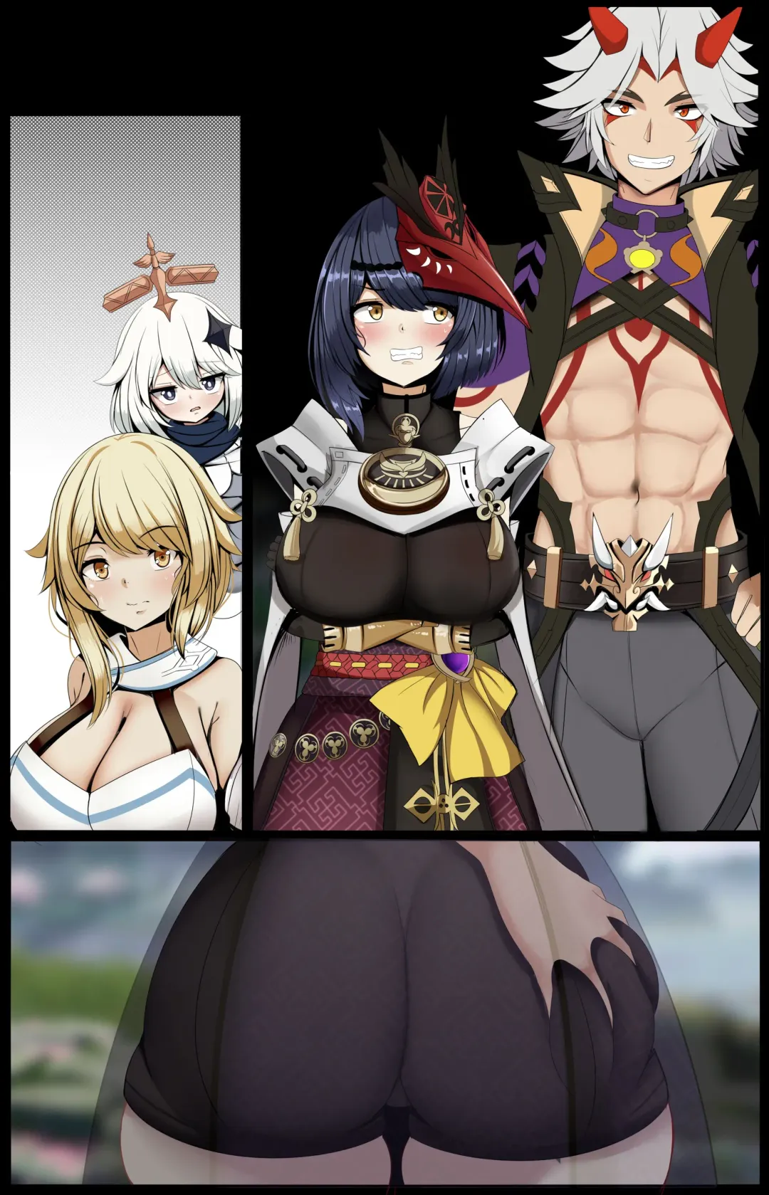 [Atelier Astraea] Kujou Sara x Arataki Itto Fhentai - Page 6