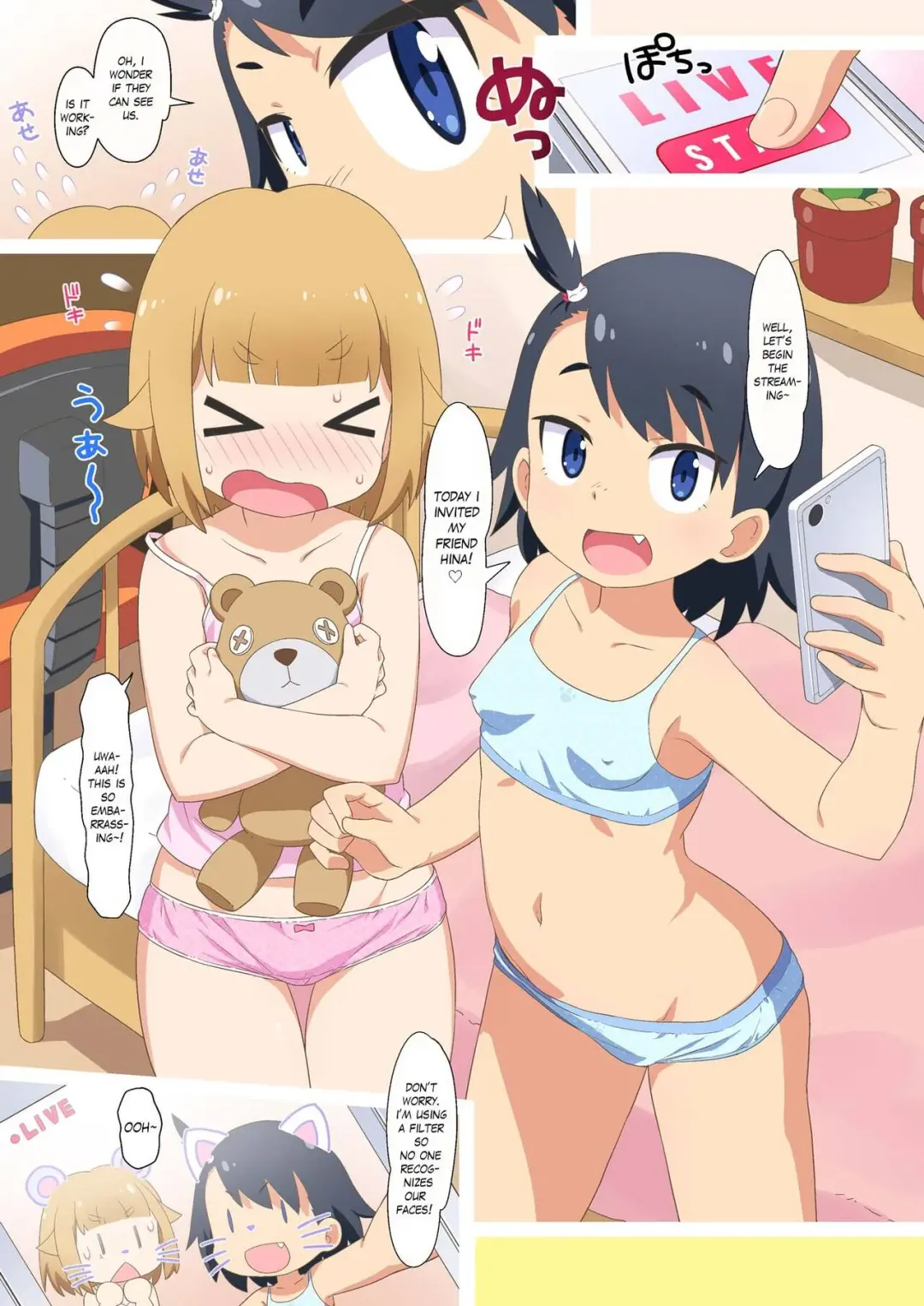 [Hiro Hiroki] Natsumi to Hina no Ecchi na Namahaishin Ganbaru zo! | Natsumi and Hina will do their best at their lewd live streaming! Fhentai - Page 4