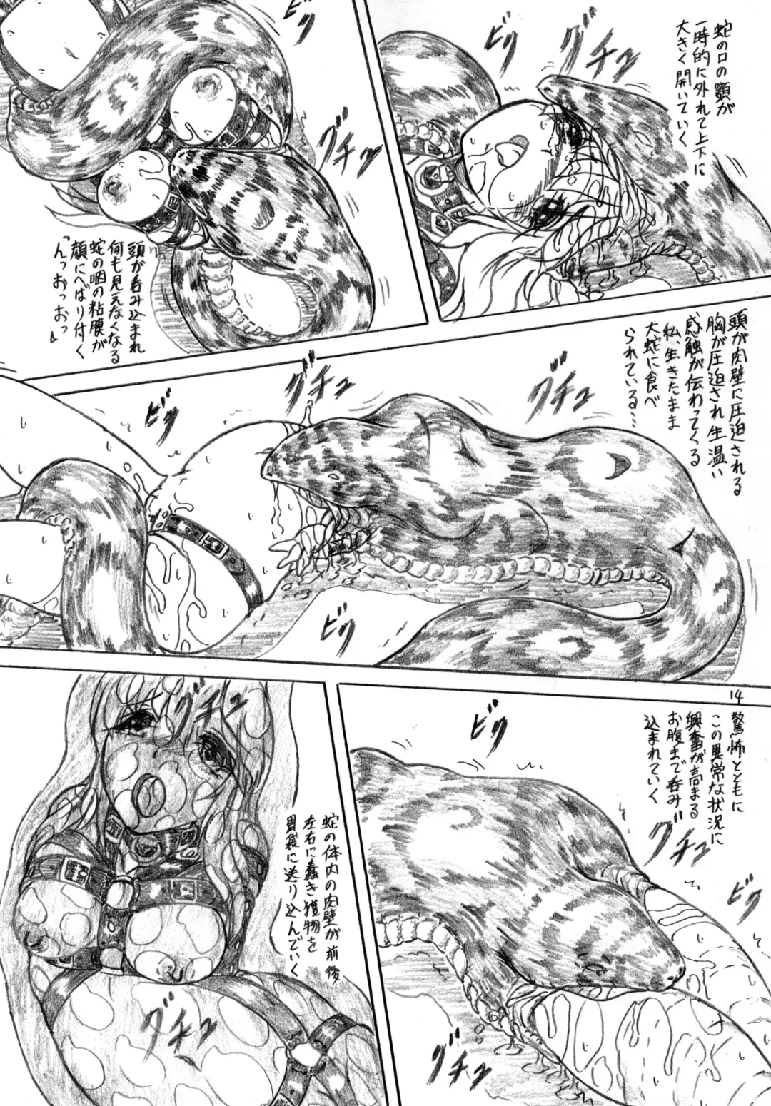 [Sumomo Ex] Hebi ni Okasarete Marunomi Saretemita Douga Fhentai - Page 14