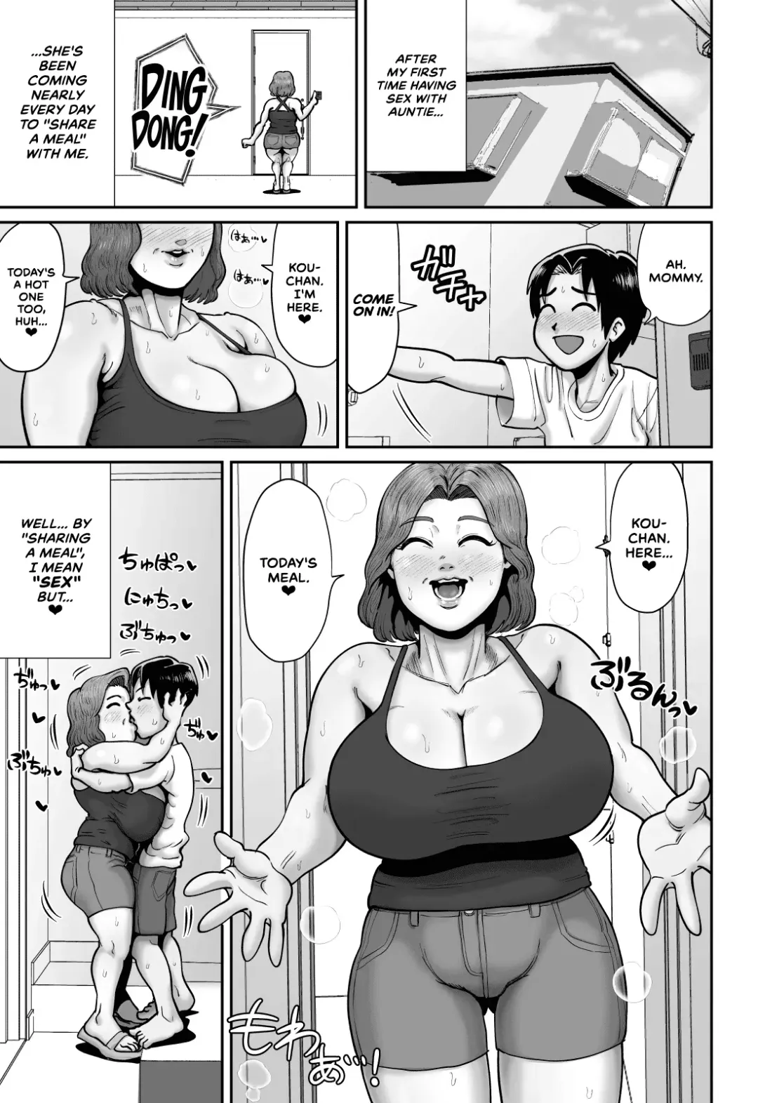[Azamidon] Bakunyuu Hitozuma Jukujo no Ecchi na Osusowake | An Extremely Busty Married MILF's Sexual Sharing Fhentai - Page 34
