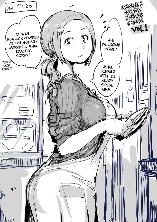 [Haitukun] Hitozuma Futakoma | Married Woman 2-Page Comic Fhentai - Page 1