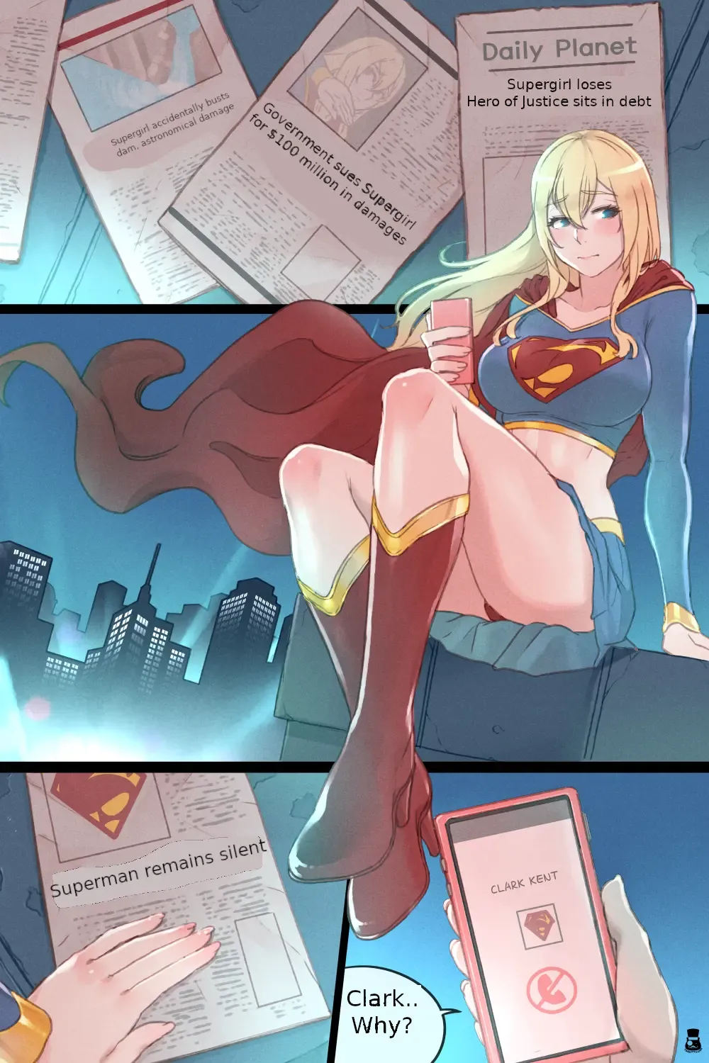 [Mr.takealook] Supergirl's Secret Trouble Fhentai - Page 2